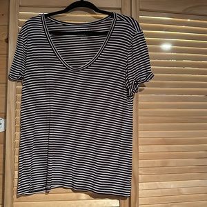 American Eagle maroon with white stripes soft and sexy T-shirt